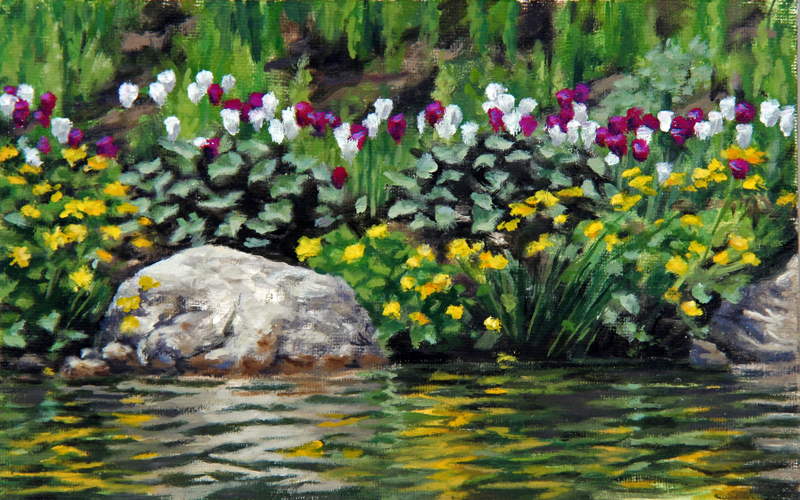 Spring Tulips," an oil painting on canvas by Will Kefauver.