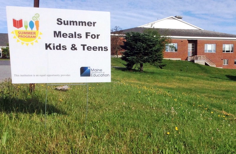 Miller School in Waldoboro is one of a number of locations in Lincoln County providing free summer meals to kids.