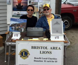 The Bristol Area Lions Club will sell raffle tickets to benefit its Christmas food baskets and other local charities every Saturday until the end of August. Lion Herb Watson is shown here with his daughter, Donna. (Photo courtesy Roberta Watson)