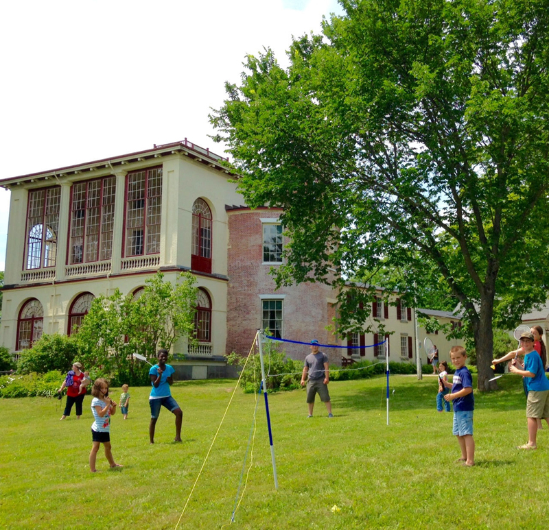 Summer fun on the lawn at Castle Tucker. (Photo courtesy Historic New England)