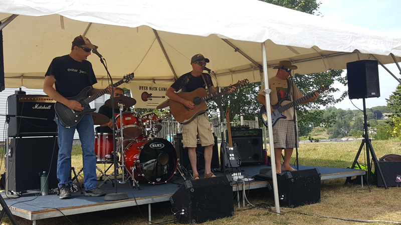 The Dyer Neck Gang performs during Olde Bristol Days at the Colonial Pemaquid State Historic Site on Saturday, Aug. 12. (Remy Segovia photo)