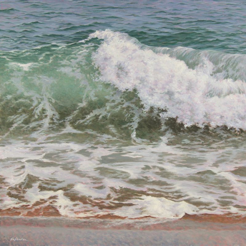 Big Wave, oil on linen, one of the latest works by Will Kefauver.