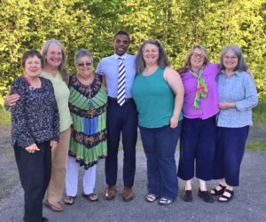 From left: Anne Mynttinen, Elizabeth Wells, Lynda Letteney, Fairfield Bonsall, Pamela Doherty, Rilla Bray, and Susan Wejchert, of the Parent Program of Mid-Coast Maine Inc.