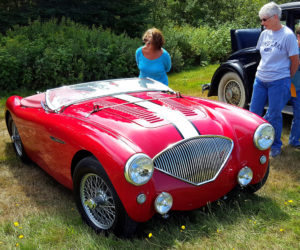Tom Anderson's 1953 Austin Healey 100M, recipient of both the first place and the Kids' Pick trophies at the Olde Bristol Days Vintage Car Show. (Photo courtesy J. Friedman)