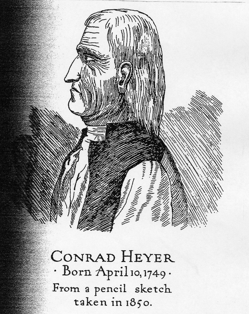 A drawing of Conrad Heyer.