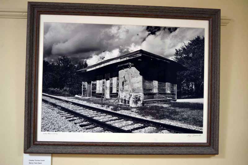 Chesley Farrell's black-and-white photography pays homage to train stations of the past. (Christine LaPado-Breglia photo)