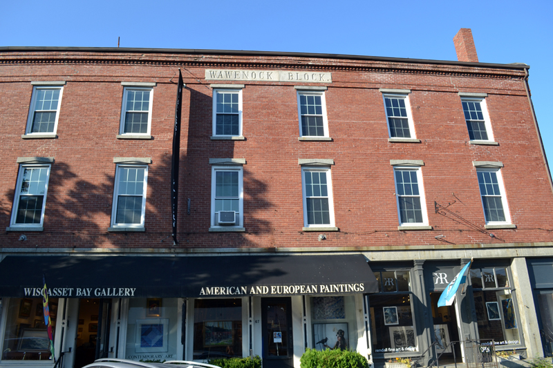 The Wawenock Block in downtown Wiscasset on Tuesday, Sept. 12. The building owner's lawsuit against the Maine Department of Transportation has been dismissed. (Abigail Adams photo)