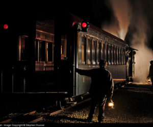 Ride the night train at the Wiscasset, Waterville & Farmington Railway Museum in Alna.