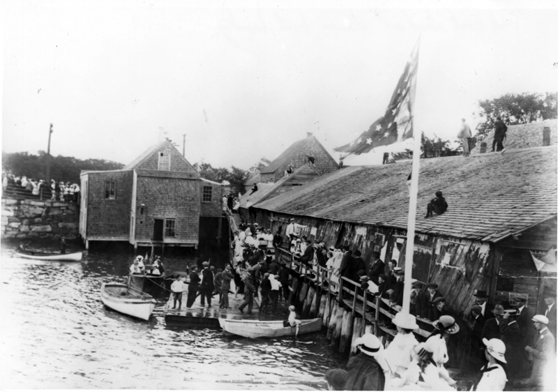 Cottrells Wharf and steamboat landing, 1908. (Photo courtesy Calvin and Marjorie Dodge)