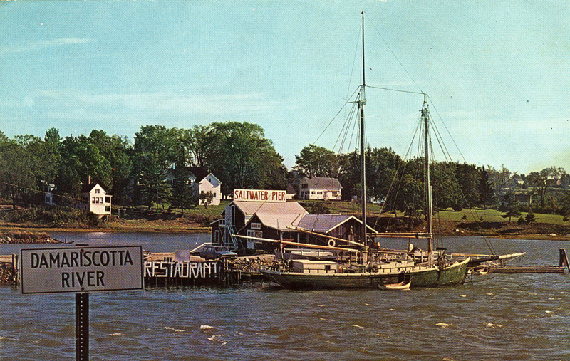 Saltwater Pier, Damariscotta, c. 1959. (Photo courtesy Calvin and Marjorie Dodge)