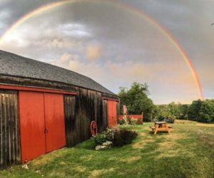 Kristin Orne's photo of a double rainbow over a barn in Bristol received the most votes to become the ninth monthly winner of the #LCNme365 photo contest. Orne will receive a $50 gift certificate from Renys, the sponsor of the September contest.