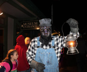 Passengers on the Ghost Train at Boothbay Railway Village will journey through enchanted cemeteries, see zombies and other ghastly things, hear the calls of strange beasts, and experience other unimaginable apparitions on Oct. 27 and 28.