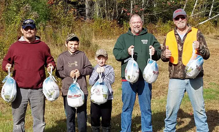 From left: Oct. 22 turkey winners Rick Cash, Jayson Benner, Wesley Poole, Steve Termine, and Tommy Johnson.