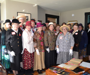 The Pemaquid Chapter of the Daughters of the American Revolution celebrates the chapter's 85th anniversary in the Head Tide home where it was founded in November 1932. (Charlotte Boynton photo)