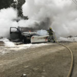 Fire Claims Pickup in Damariscotta, Quick Response Saves Nearby Vehicle