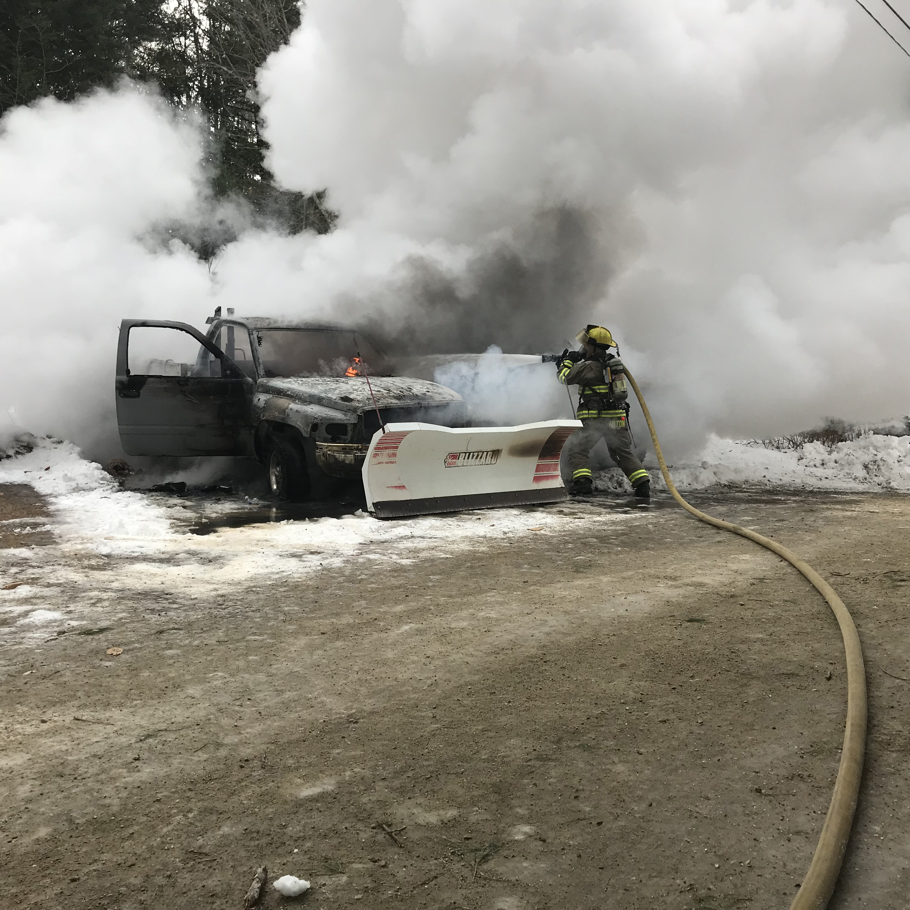 Fire Claims Pickup in Damariscotta, Quick Response Saves Nearby Vehicle