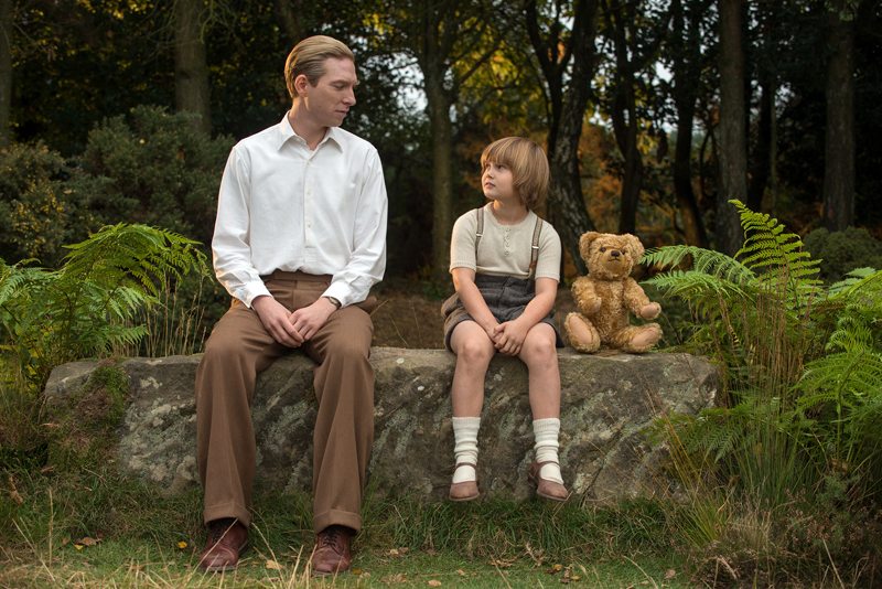 Domnhall Gleeson (left) and Will Tilston star in "Goodbye Christopher Robin."