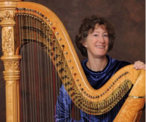 Harpist Suki Flanagan (Photo courtesy Jeff Morris/the Pierce Studio)