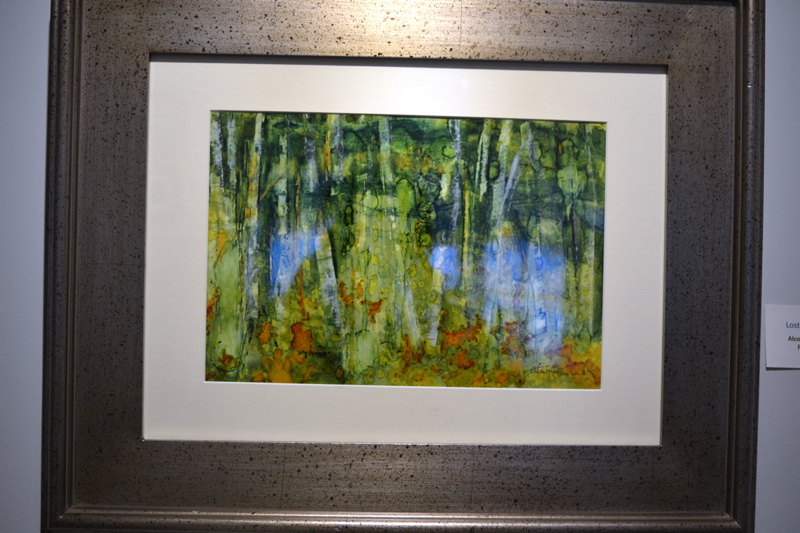 "Lost in the Woods," an alcohol ink on Yupo paper piece by Helen Warner. (Christine LaPado-Breglia photo)