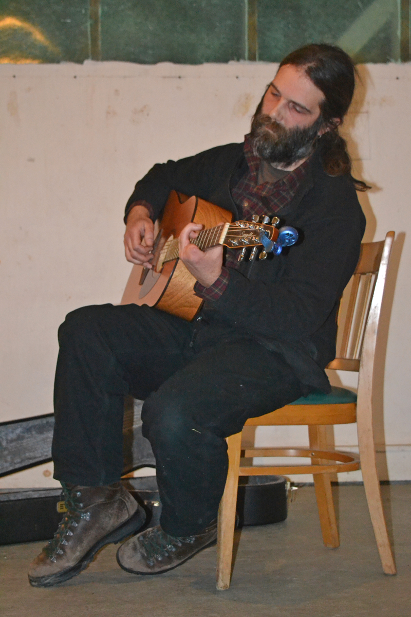 Bertie Koller performs at the Sheepscot General open mic on the evening of Friday, Jan. 19. (Christine LaPado-Breglia photo)