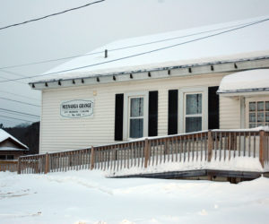 The Meenahga Grange building on Main Street in Waldoboro was sold in December to the Keystone Association. (Alexander Violo photo)