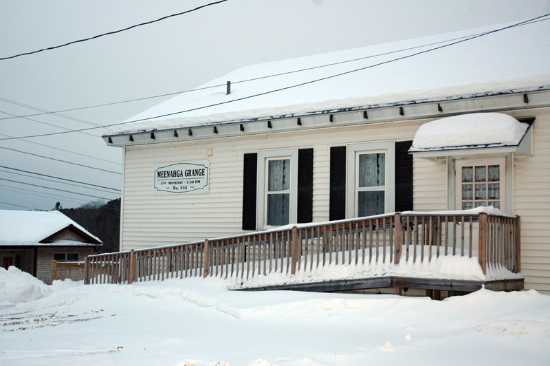 The Meenahga Grange building on Main Street in Waldoboro was sold in December to the Keystone Association. (Alexander Violo photo)