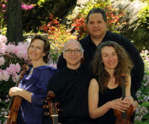 The DaPonte String Quartet: (from left) Kirsten Monke, Myles Jordan, Ferdinand Liva, and Lydia Forbes.