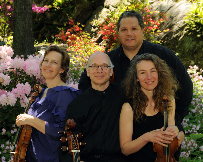 The DaPonte String Quartet: (from left) Kirsten Monke, Myles Jordan, Ferdinand Liva, and Lydia Forbes.