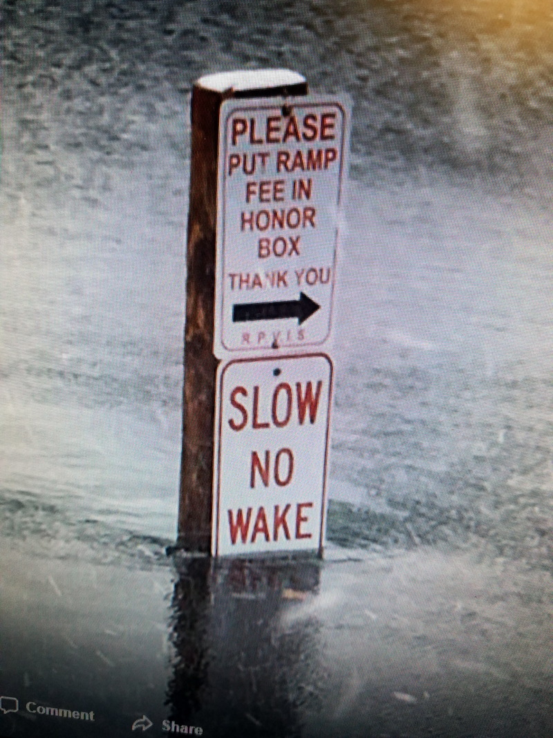I usually mow around this sign.