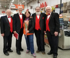 Nor'easters Barbershop Chorus quartets are available to deliver singing valentines at Midcoast homes, schools, workplaces, and more.