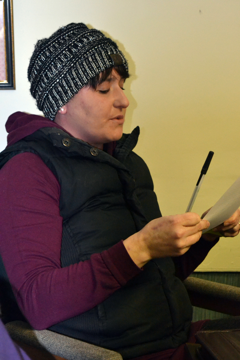 Alna Second Selectman Melissa Spinney speaks during a selectmen's meeting Wednesday, Jan. 31. (Christine LaPado-Breglia photo)