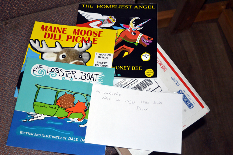 Surprises in the mail from artist and author Dale Dapkins! (Christine LaPado-Breglia photo)