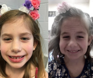 South Bristol School's Featured Student, Brailee, shown at ages 6 (left) and 100.
