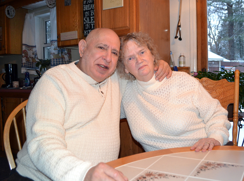 Richard and Mary Onorato share their love story at home in Wiscasset. The Onoratos celebrated their 60th wedding anniversary Jan. 28. (Charlotte Boynton photo)