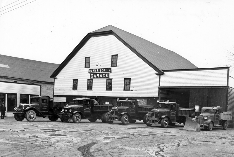 This garage was located where Elm Street Plaza is today. (Photo courtesy Marjorie and Calvin Dodge)