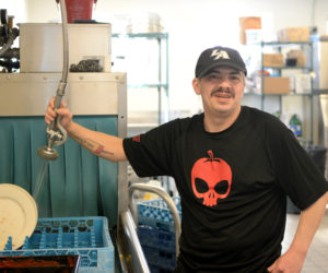 Danny Peters says his favorite part of his job with LA Dining Services is "working with Mike and the rest of the staff."