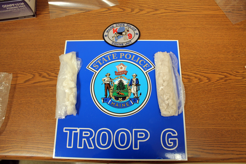 Maine State Police seized crack cocaine and heroin from a Waldoboro woman and a Waterville man during a traffic stop on the Maine Turnpike in Ogunquit on Wednesday, Jan. 31.