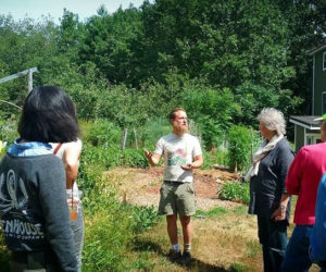 Aaron Parker holds court on edible yards.