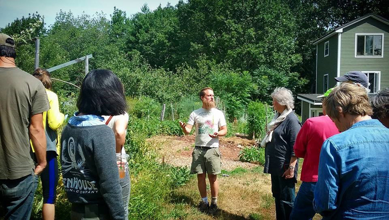 Aaron Parker holds court on edible yards.