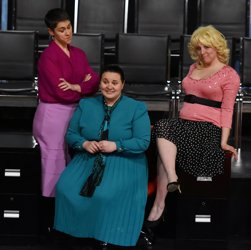 From left: Victoria Hamilton, Emily Mirabile, and Kristen Robinson star in "9 to 5: The Musical." (Photo courtesy Sherrie Tucker)