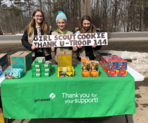 The last day of March will be the last chance to purchase Girl Scout cookies from Nobleboro Girl Scout Troop No. 144 this year.