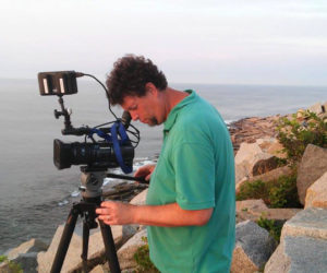 Filmmaker David Wittkower at work on "Dead in the Water," his new documentary film on New England's fishing industry. (Photo courtesy David Wittkower)