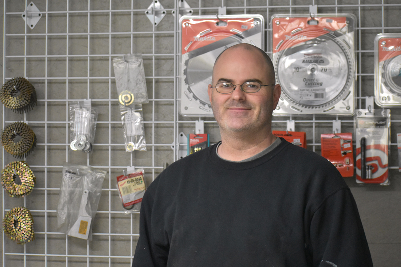 Jason Rogers, of Waldoboro, poses for a photo at the current location of his business, Precision Tool Repair, in Damariscotta. Precision Tool Repair will close at the end of April, move to Waldoboro, and reopen May 5. (Alexander Violo photo)