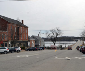 Parking on Main Street in Wiscasset is at the center of an upcoming referendum on whether the town should continue its lawsuit against the Maine Department of Transportation. (Charlotte Boynton photo)