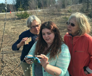 Maia Zewert (center) gives an outdoor photo tutorial. (Photo courtesy Ali Stevenson)