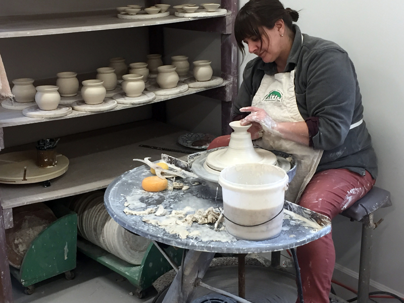 Ceramicist Liz Proffetty throws a pot. (Photo courtesy Liz Proffetty)