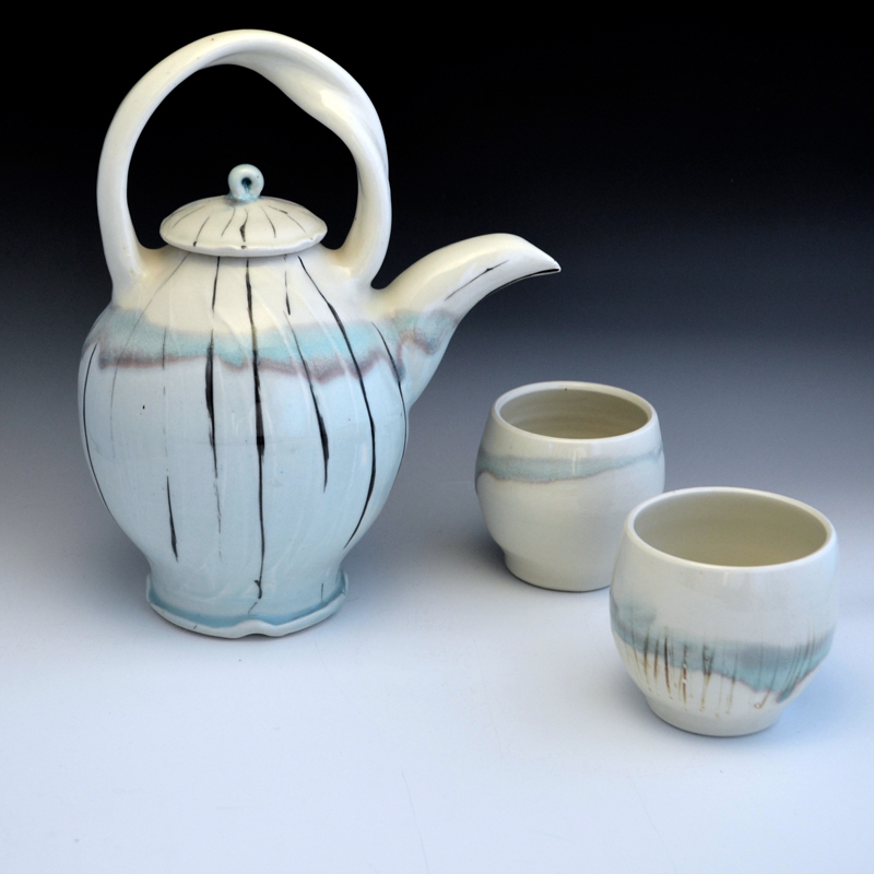 Liz Proffetty Ceramics teapot and cups. (Photo courtesy Liz Proffetty)