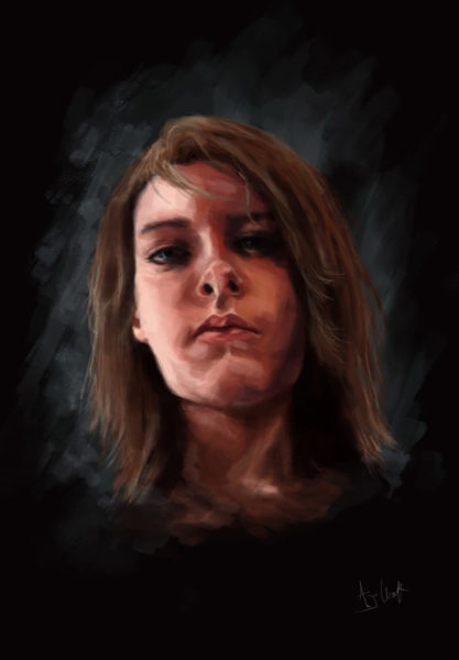 A digital self-portrait by Amber Clark. (Image courtesy Amber Clark)