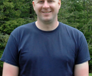 Damariscotta Fire Chief John Roberts after his $1,450 haircut. Roberts offered the chance to shave his head to the person or group who donated the most money to Central Lincoln County Ambulance Service. (Photo courtesy Kristen Roberts)