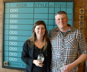 Sarah and John McNeil have opened Odd Alewives Farm Brewery at 99 Old Route 1 in Waldoboro. (Maia Zewert photo)